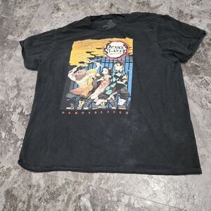 Mens Demon Slayer Black T-Shirt Size XL